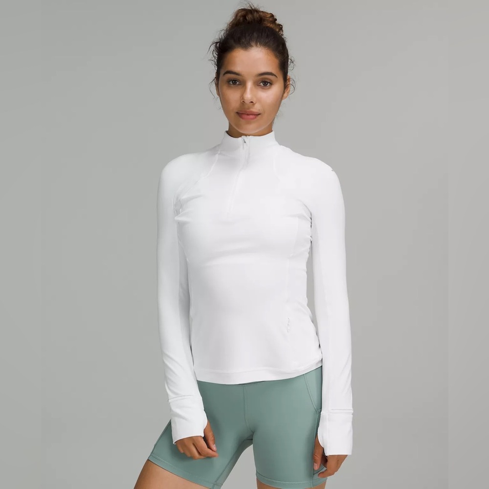 Lululemon White Running Half Zip - image 1